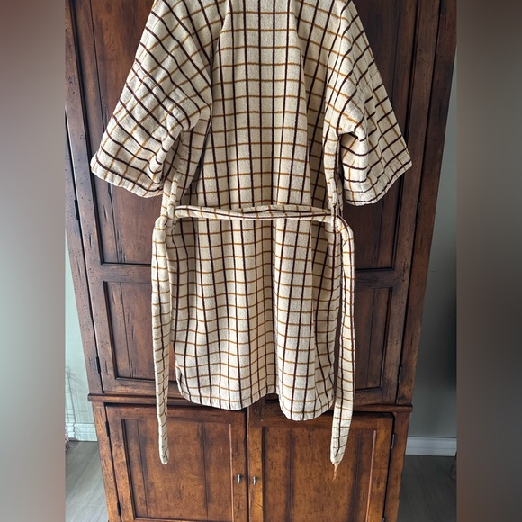 Vintage Heavyweight Terry Check Kimono Robe One Size - Picture 4 of 7